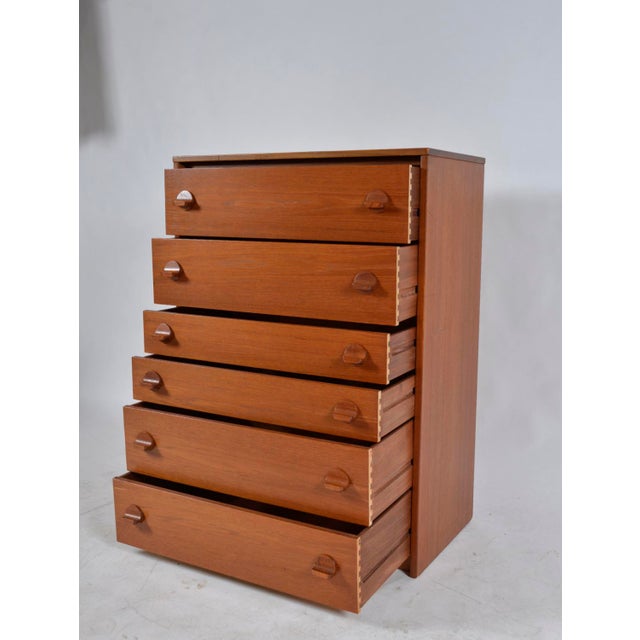 Mid-Century Teak Tallboy Chest of Drawers by Stag in the style of Cantata Range by Ron Carter, 1960s For Sale - Image 13 of 18