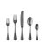 Contemporary Mepra 5-Piece Flatware Set, Oro Black For Sale - Image 3 of 3