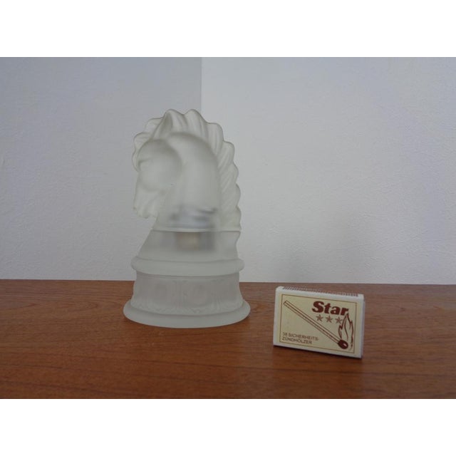 French Horse Lighter & Ashtray in Frosted Crystal Glass, 1960s, Set of 3 For Sale - Image 17 of 18