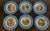 An extraordinary and pristine set of six (6) large-format, antique late 19th to early 20th-century Royal Vienna style...