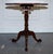 Brown Antique Style Tilt Top Wine Side Table with Piecrust Top For Sale - Image 8 of 16