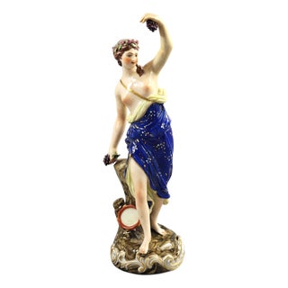 Porcelain Bacchante Figure in the style of Derby from Samson Paris, 1860s-1870s For Sale
