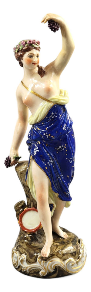 Porcelain Bacchante Figure in the style of Derby from Samson Paris, 1860s-1870s