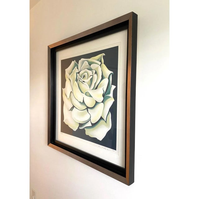 Lowell Nesbitt Lowell Nesbitt White Rose Limited Edition Lithograph in Custom Frame, Circa 1981 For Sale - Image 4 of 13
