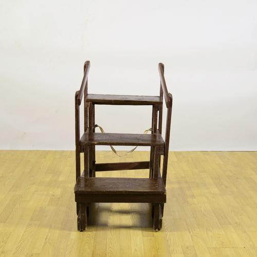 This charming antique stepladder dates back to the late 19th century and was originally designed for use in historic...