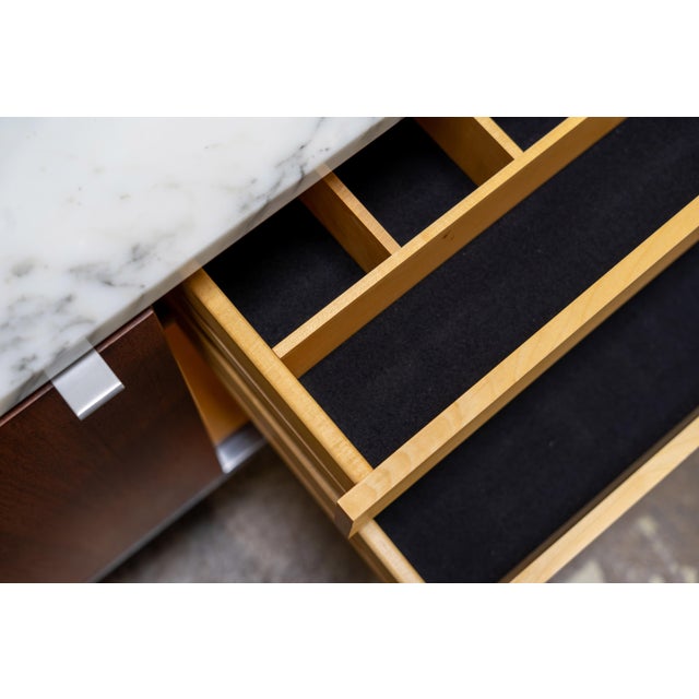 Vintage Sideboards in Indian Rosewood and Carrara Marble by Florence Knoll Bassett for Knoll International, 1960s, Set of 2 For Sale - Image 18 of 18