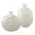 Jamie Young Minx Decorative Vases in White - Set of 2 For Sale