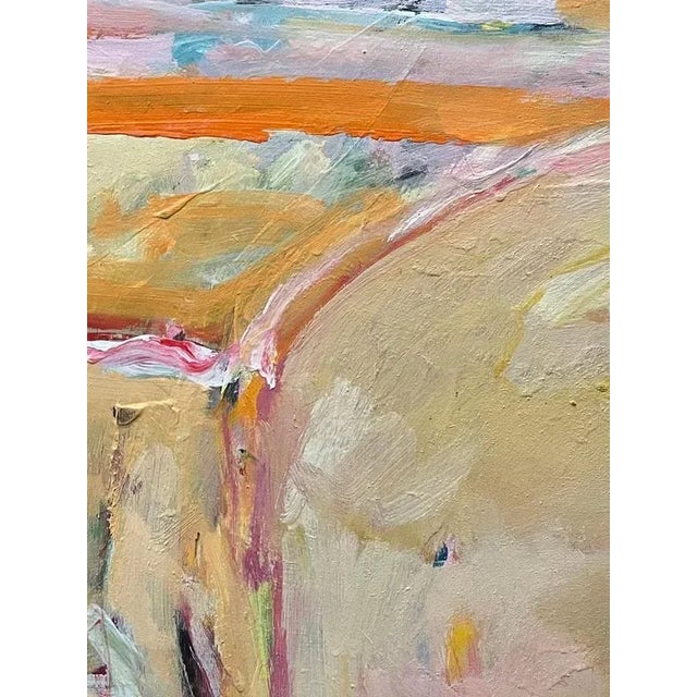 Jean Krille, Landscape 145, Oil on Masonite, 1980s For Sale - Image 5 of 13