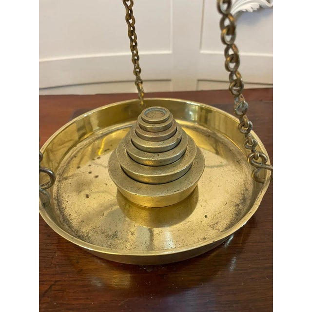 Metal Antique 19th Century Brass Scales, 1880s For Sale - Image 7 of 10