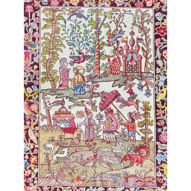Mid-Century Modern Vintage Bohemian Transylvanian Handwoven Wall Rug, Romania, 1960s For Sale - Image 3 of 18