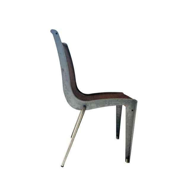1980s Prototype Chair in Metal and Wicker by Alfredo Arribas, 1980s For Sale - Image 5 of 11
