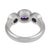 1980s Tiffany & Co. French Amethyst 18k White Gold Three Stone Ring, Size 6.5 For Sale In Los Angeles - Image 6 of 7