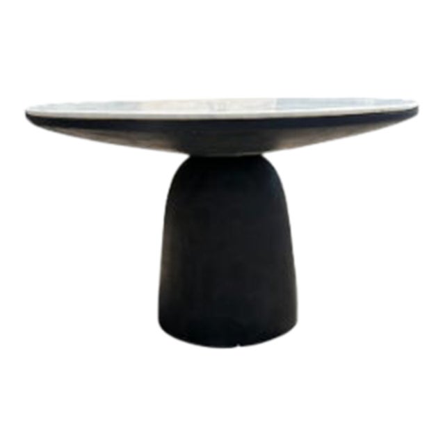 West Elm Leona Marble Round Dining Table For Sale