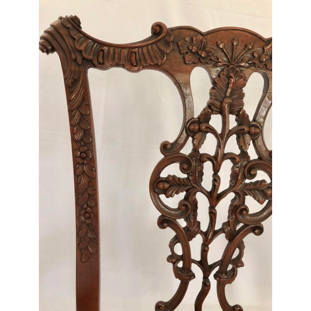 Thomas Chippendale Early 20th Century Antique English Chippendale Dining Chairs - Set of 12 For Sale - Image 4 of 13