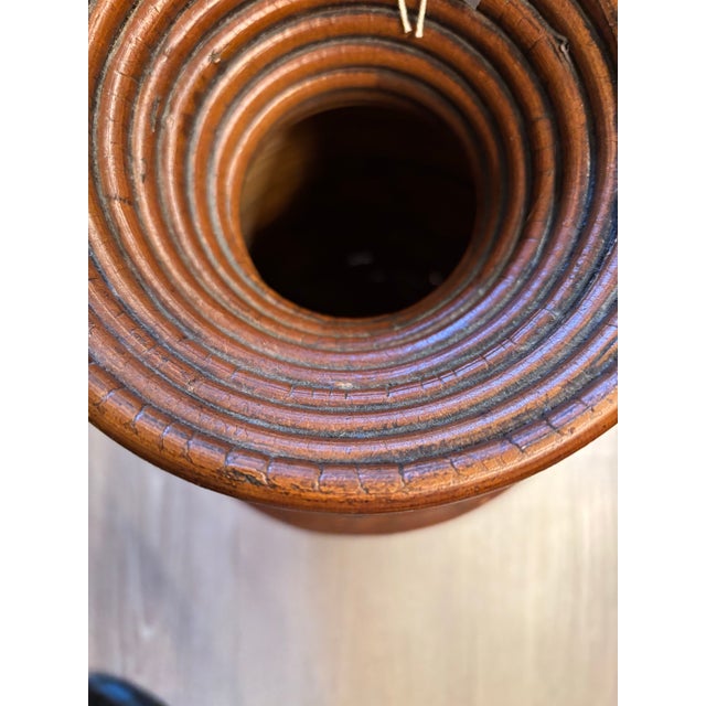 Add a timeless touch of organic modern design to your home with this striking vintage Crespi-style pencil reed floor vase....