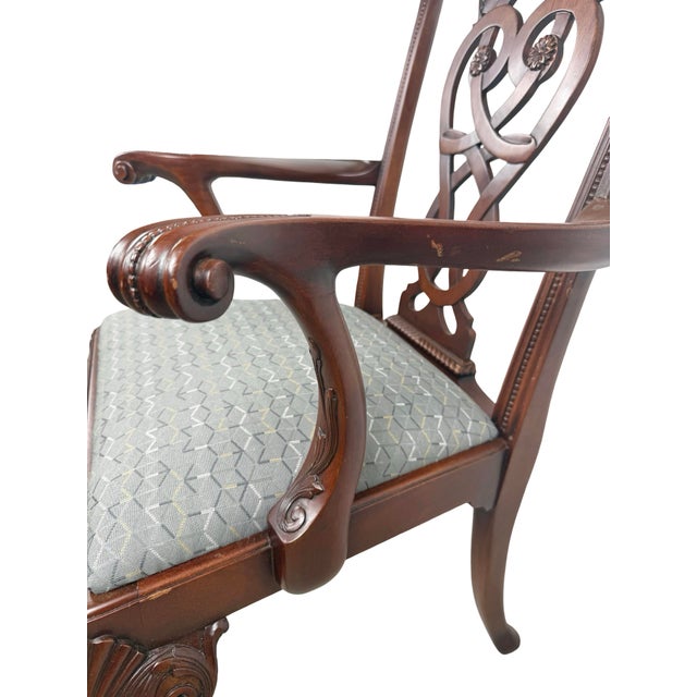 Vintage Maitland-Smith Chippendale Carved Armchair With Ball-and-Claw Feet For Sale - Image 9 of 12