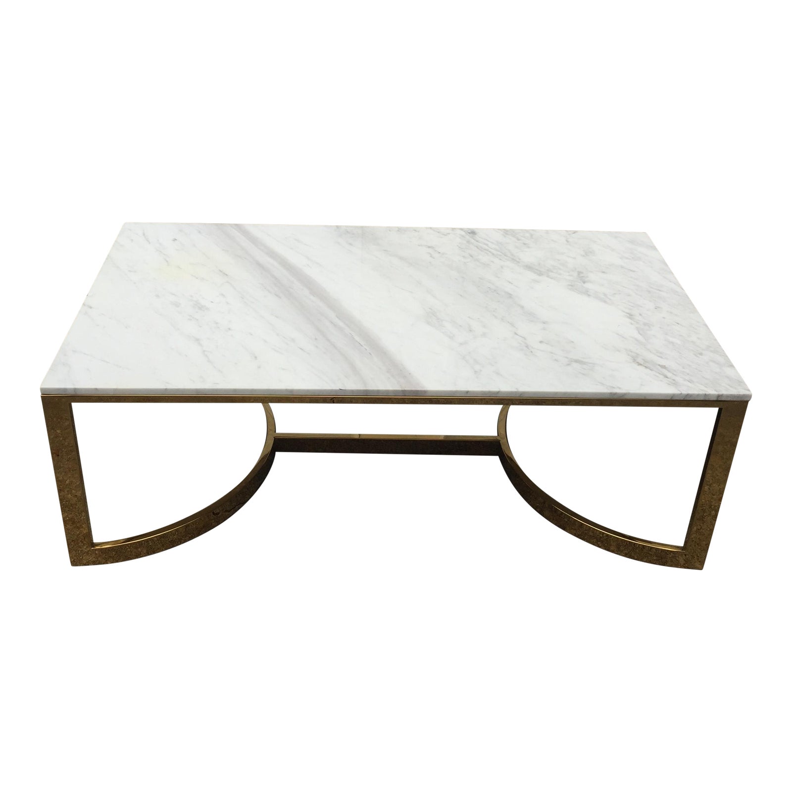 Bernhardt Marble & Brass Large Coffee Table Chairish