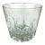 Mid Century Etched Heavy Glass Ice Bucket For Sale