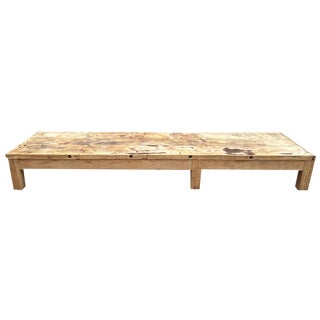 Large Beech Coffee Table, 1950s For Sale