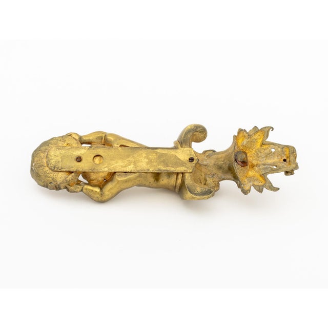 Metal Rococo Style Gilt Bronze Architectural Mounts, 2 For Sale - Image 7 of 12