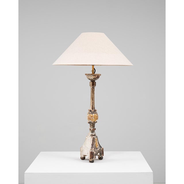 19th Century French Wooden Table Lamp For Sale In Greensboro - Image 6 of 12