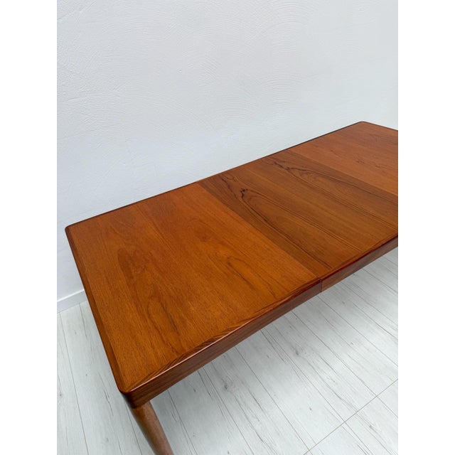 Mid-Century Danish Extendable Teak Dining Table, 1960s For Sale - Image 9 of 11