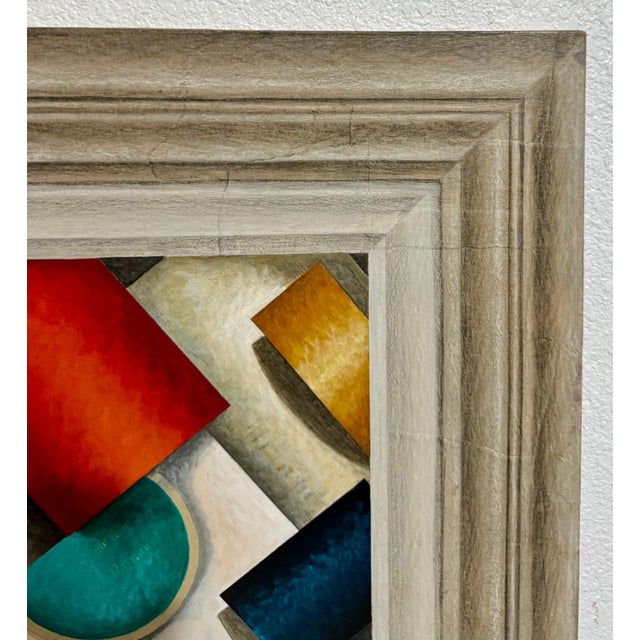 Cecil Touchon, Mixed Media Abstract Trompe L'oeil Collage Oil Painting Cecil Touchon Texas Art, 1995 For Sale - Image 12 of 13