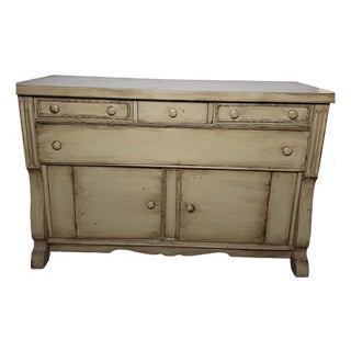 Vintage Farmhouse Style Wooden Sideboard For Sale