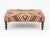 George Smith Kilim Upholstered Ottoman, above four turned wood legs, label to underside. 16" H x 41" W x 30" D....
