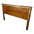 Mid Century Modern Full Size Headboard Walnut Brass Trim For Sale