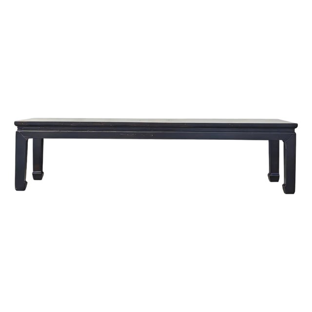 82" Long Vintage Solid Elm Bench For Sale