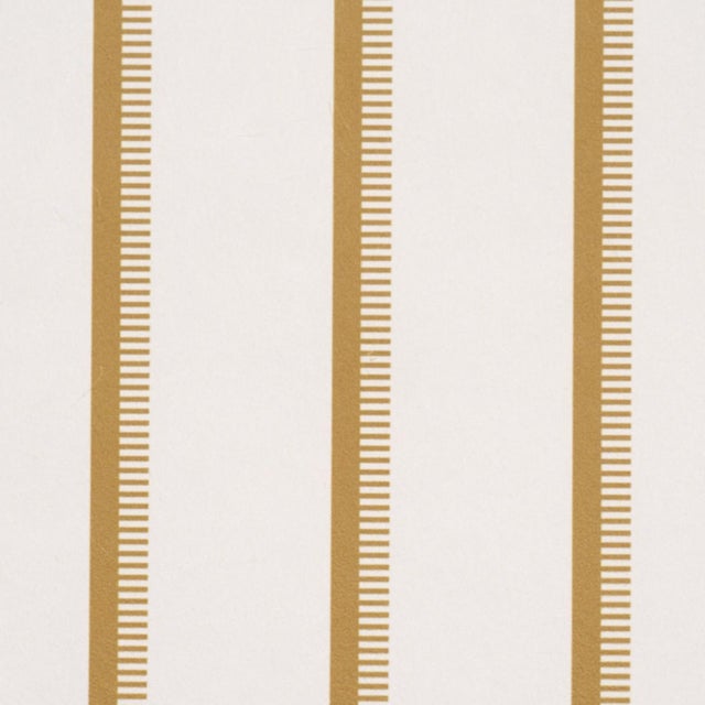 Traditional Schumacher Tyla Stripe Wallcovering In Dijon For Sale - Image 3 of 6