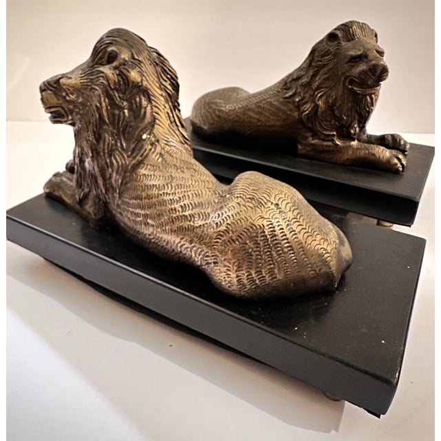 1990s Bombay Lion Bookends, Pair For Sale In Miami - Image 6 of 10