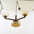 Brown Three-Armed Wooden and Glass Chandelier, 1940s For Sale - Image 8 of 9