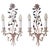 Wall Lights with Crystal Glass Flowers and Marbled Metal attributed to Maison Baguès, 1950s, Set of 2 For Sale - Image 15 of 15
