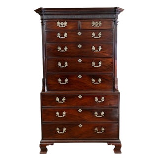 George III Mahogany Chest on Chest For Sale