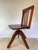 American Early 20th Century Rustic Industrial Swivel Child's Chair, Hardwood & Cast Iron School Chair For Sale - Image 3 of 10
