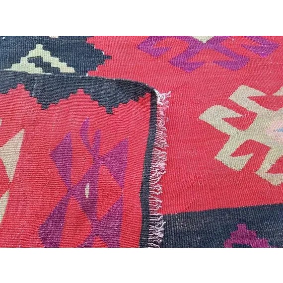 1970s Vintage Turkish Kilim Rug - 7′3″ × 9′4″ For Sale - Image 4 of 10