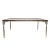 Dessin Fournir Large Gilt Iron and Mahogany Coffee Table For Sale