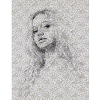 Nordic Beauty I by Mark Bradley Schwartz | Graphite Drawing of a woman's portrait For Sale