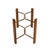 Chromcraft 1980s Attributed Chromcraft Oak and Brass Dining Table Base for Glass Top For Sale - Image 4 of 9