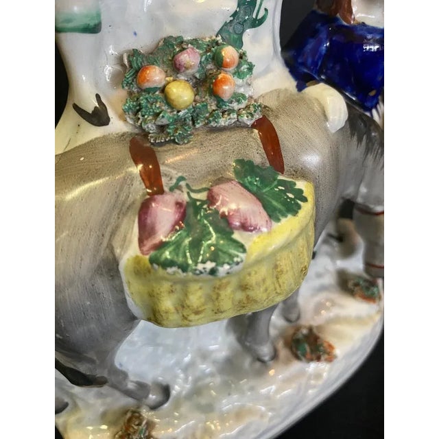 White 19th Century Staffordshire Spill Vase Donkey For Sale - Image 8 of 11