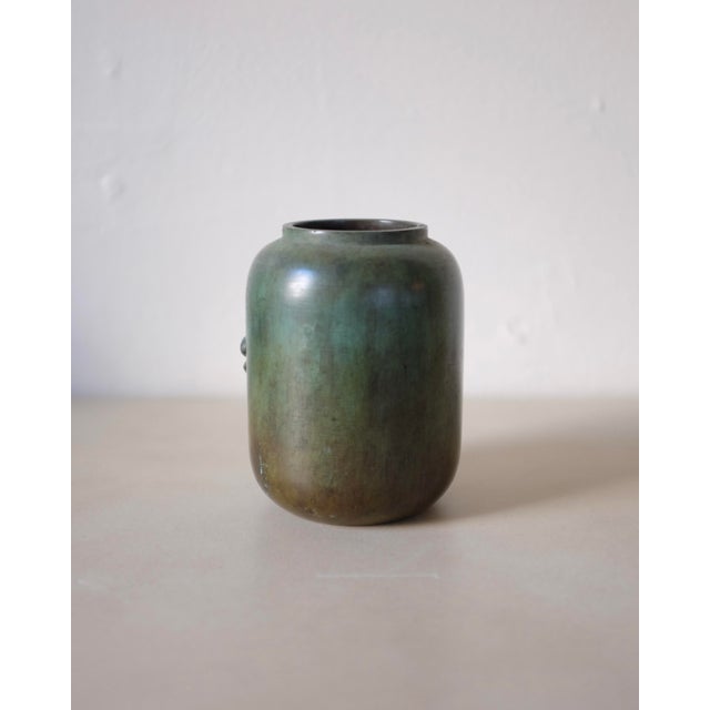 Just Andersen 1930s Small Bronze Gab Vase For Sale - Image 4 of 6