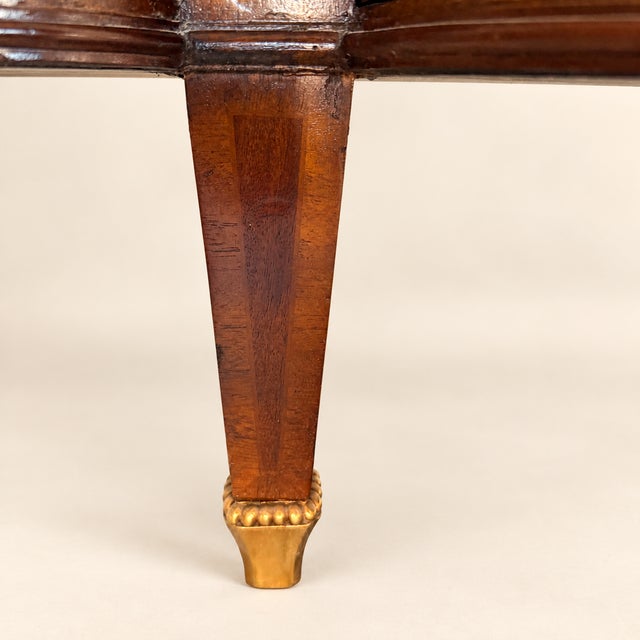 Late 20th Century Maitland-Smith Flame Mahogany Demilune Commode For Sale - Image 9 of 11