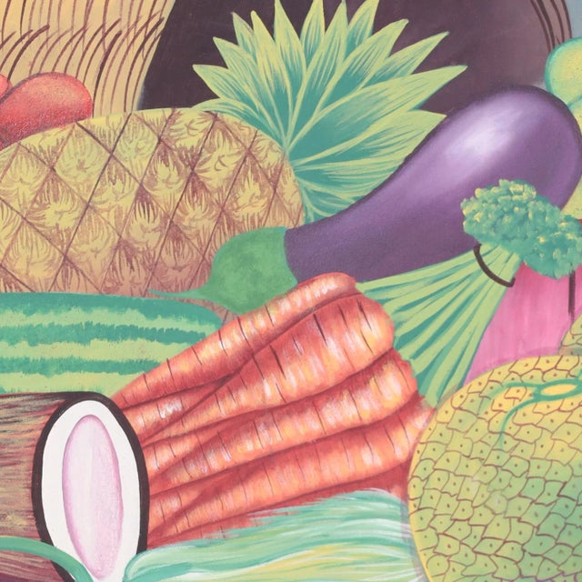 Haitian Painting of Fruit and Vegetables For Sale In West Palm - Image 6 of 8