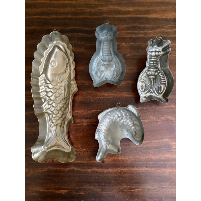Collection of Four Coastal Copper Fish and Lobster Molds For Sale In South Bend - Image 6 of 6