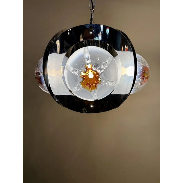 Blown Murano Glass Pendant Light, 1970s For Sale - Image 3 of 10