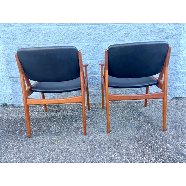 Mid Century Danish Ella Chairs in Teak Attributed to Arne Vodder for Vamo Sønderborg, 1960s, Set of 6 For Sale - Image 9 of 12