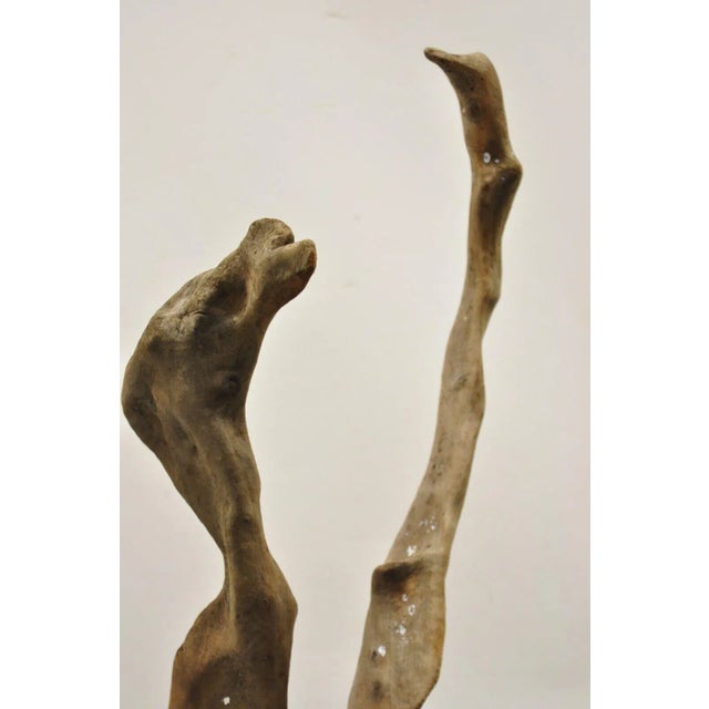 Vintage Abstract Sculpted Wood Sculptural Free Form Table Sculpture For Sale - Image 4 of 12