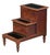 A fine set of antique English bed steps (also known as library stair steps), in the Regency style, from the early 19th...